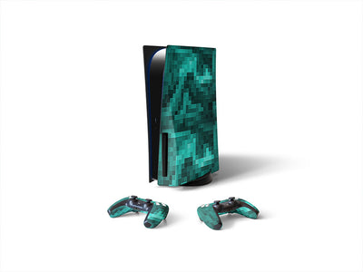 aquamarine start pixel Sony PS5 DIY Skin