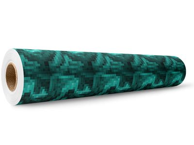 Aquamarine Start Pixel Wrap Film Wholesale Roll~Rwraps Series 914 Digitally Printed Vinyl Roll~5