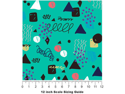Aquarius Dawning Abstract Vinyl Film Pattern Size 12 inch Scale~Rwraps Aquarius Dawning Abstract Sizing Chart~2