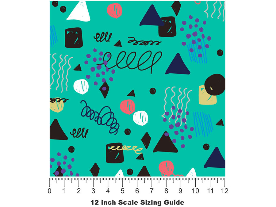 Aquarius Dawning Abstract Vinyl Film Pattern Size 12 inch Scale~Rwraps Aquarius Dawning Abstract Sizing Chart~2