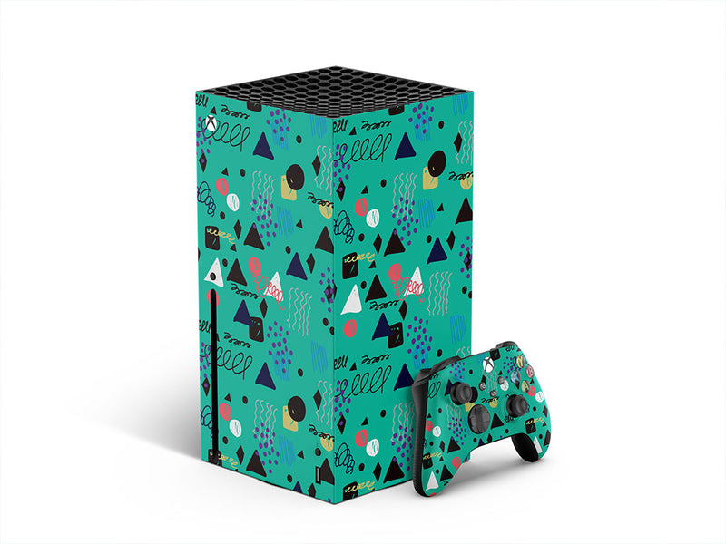 aquarius dawning abstract geometric XBOX DIY Decal