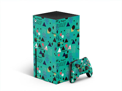 aquarius dawning abstract geometric XBOX DIY Decal