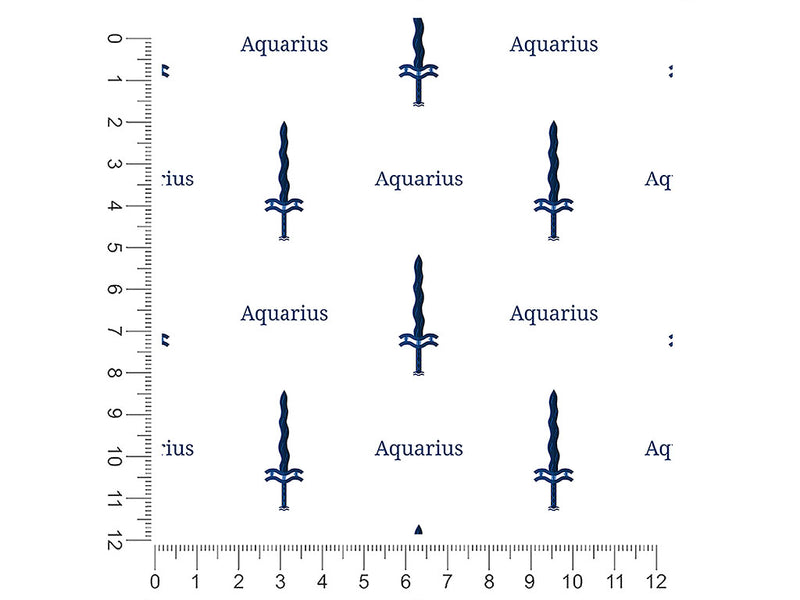 aquarius swords astrology 1ft x 1ft Craft Sheets