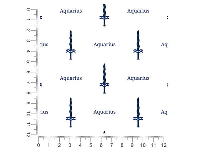 aquarius swords astrology 1ft x 1ft Craft Sheets