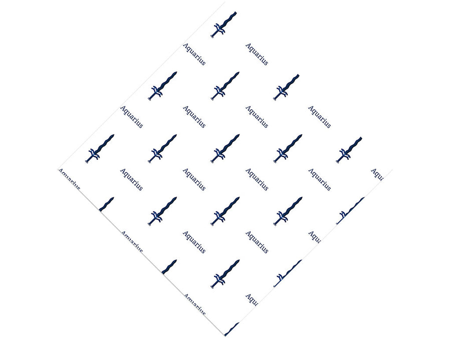 Aquarius Swords Astrology Vinyl Wrap Pattern