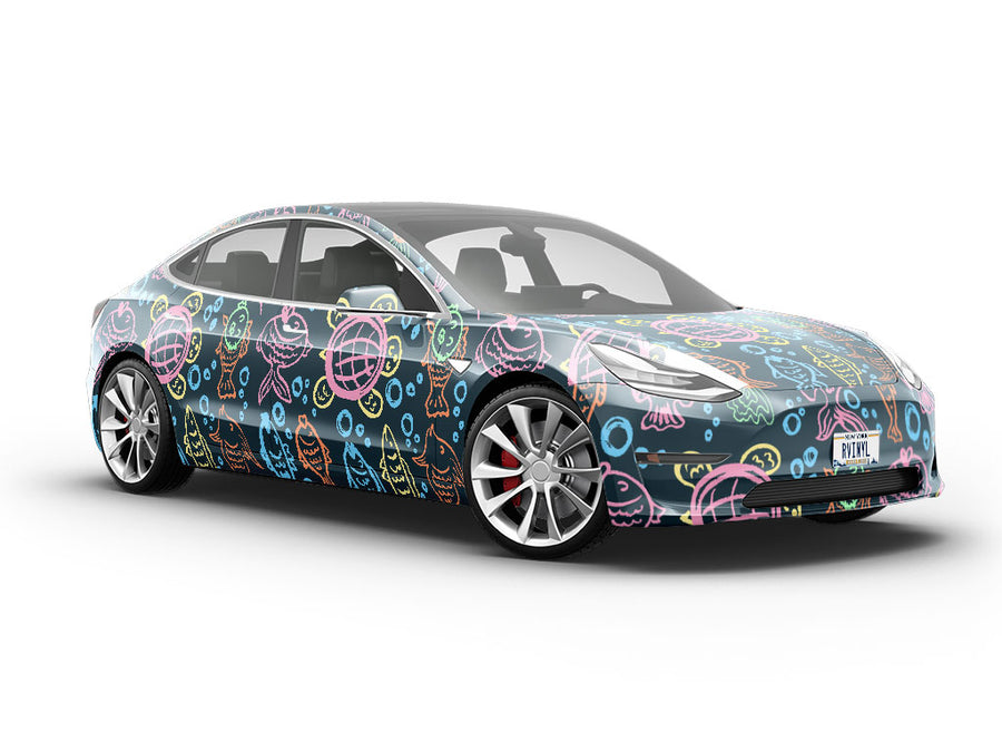 Aquatic Companions Marine Life Vehicle Vinyl Wrap
