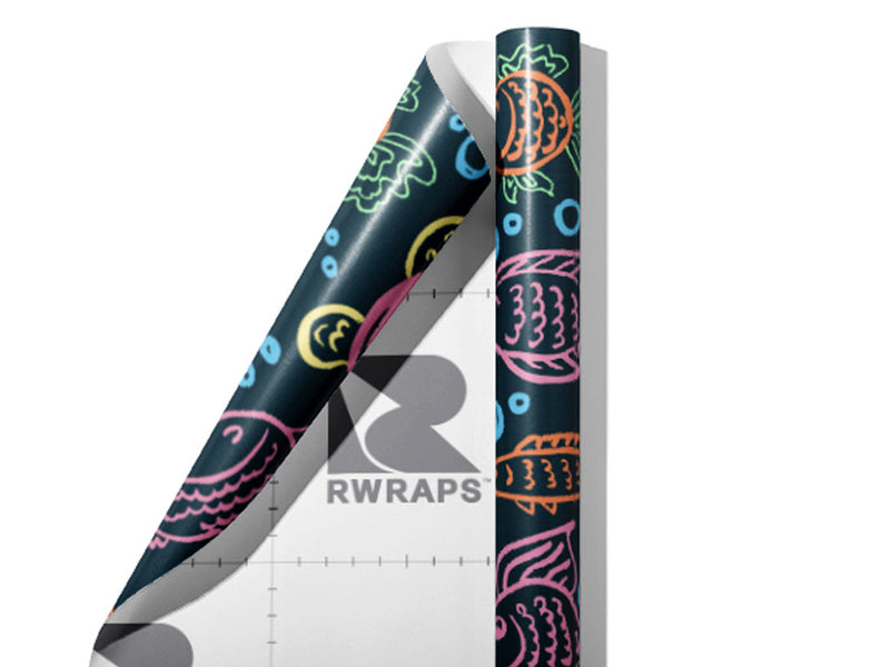 Aquatic Companions Marine Life Wrap Film Sheets~Rwraps Series 914 Aquatic Companions Marine Life Scrolled Sheet~3
