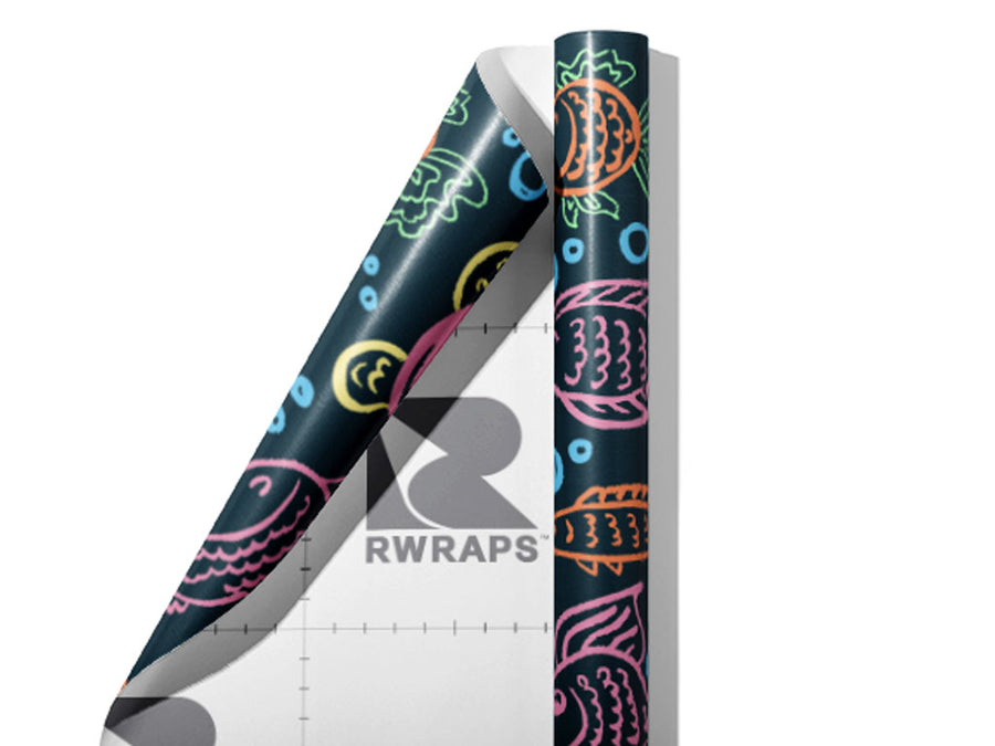Aquatic Companions Marine Life Wrap Film Sheets~Rwraps Series 914 Aquatic Companions Marine Life Scrolled Sheet~3