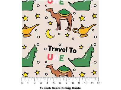 Arab Emirates Animal Vinyl Film Pattern Size 12 inch Scale~Rwraps Arab Emirates Animal Sizing Chart~2