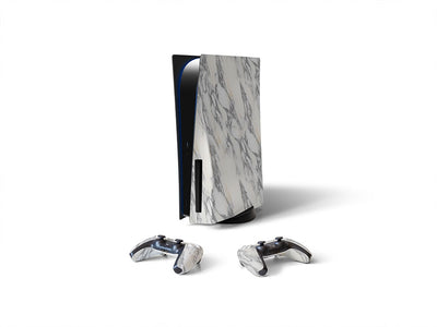 arabescato breccia white marble stone Sony PS5 DIY Skin