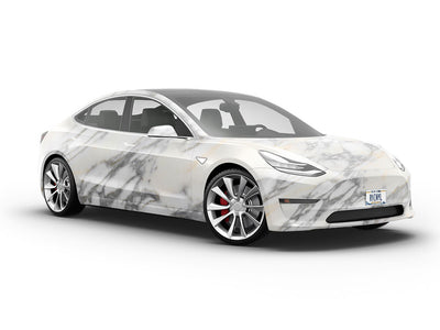 Arabescato Breccia-White Marble Vehicle Vinyl Wrap