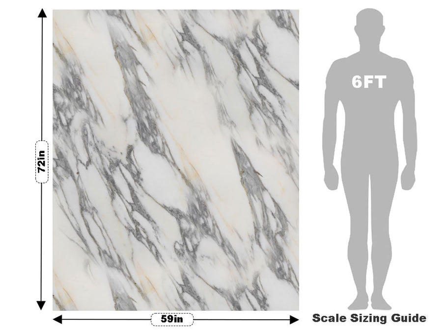 Arabescato Breccia-White Marble Vehicle Wrap Scale~Rwraps Series 914 Arabescato Breccia-White Marble Measurements~1