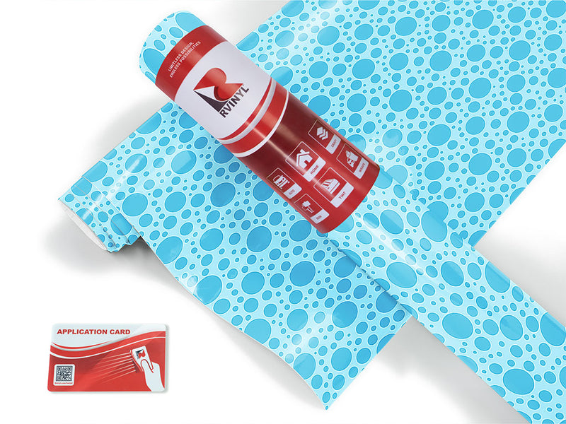 arctic blue polka dot Craft Vinyl Roll