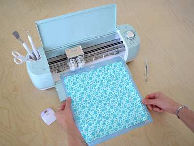 arctic blue polka dot Cricut Compatible Vinyl