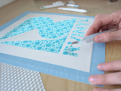 arctic blue polka dot Easy Weed Craft Vinyl