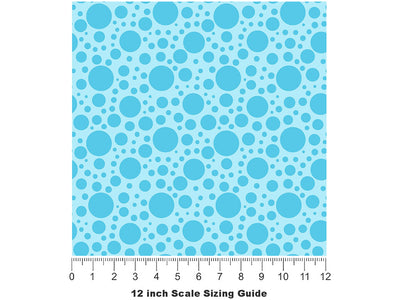 Arctic Blue Polka Dot Vinyl Film Pattern Size 12 inch Scale~Rwraps Arctic Blue Polka Dot Sizing Chart~2