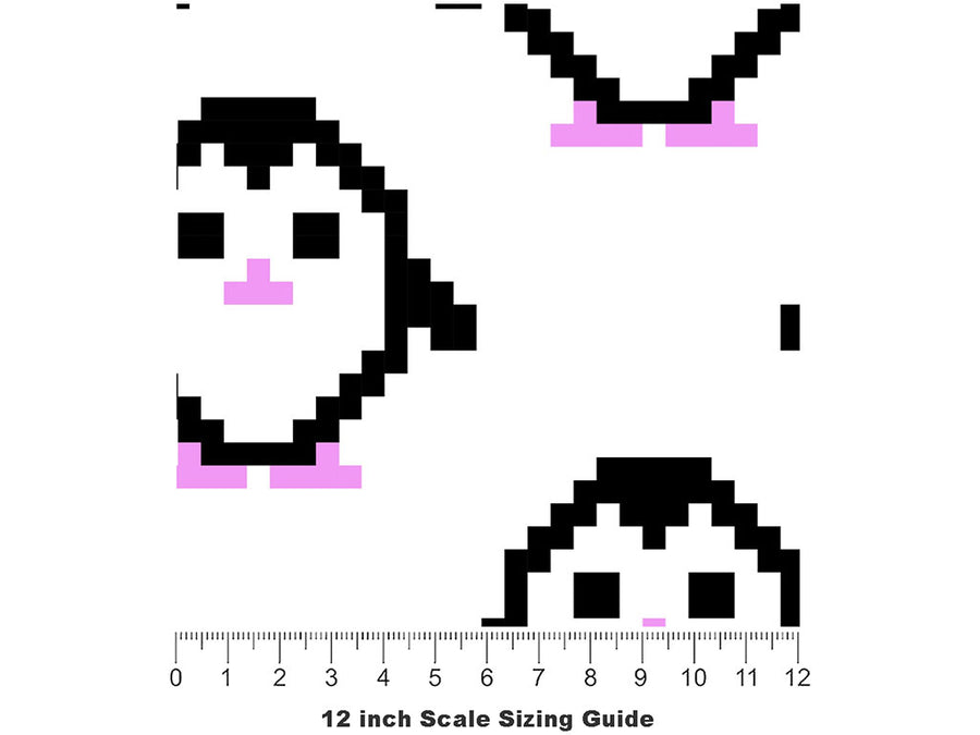 Arctic Pixels Marine Life Vinyl Film Pattern Size 12 inch Scale~Rwraps Arctic Pixels Marine Life Sizing Chart~2