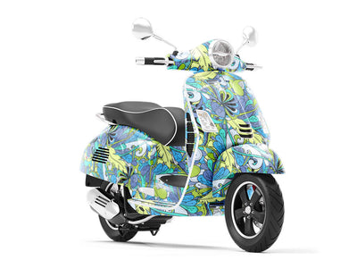Arduinna Aesthetic Floral Vespa Scooter Wrap Film