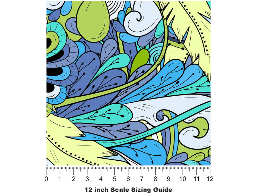 Arduinna Aesthetic Floral Vinyl Film Pattern Size 12 inch Scale~Rwraps Arduinna Aesthetic Floral Sizing Chart~2