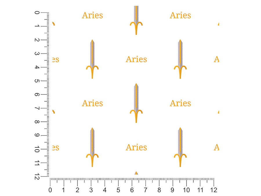 aries swords astrology 1ft x 1ft Craft Sheets