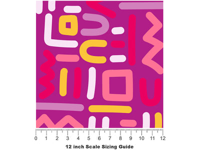 Armor Love Abstract Vinyl Film Pattern Size 12 inch Scale~Rwraps Armor Love Abstract Sizing Chart~2