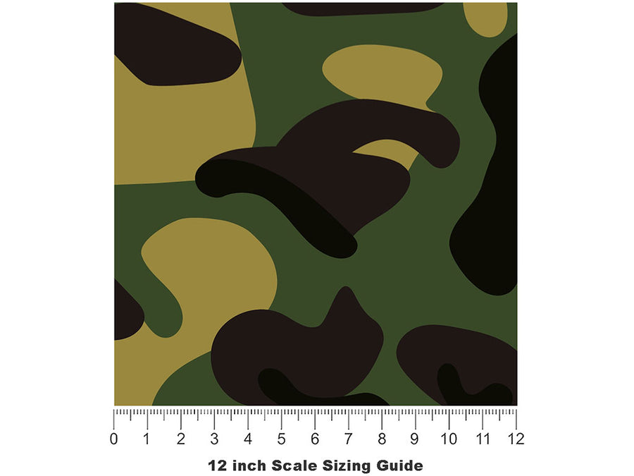 Army Flecktarn Camouflage Vinyl Film Pattern Size 12 inch Scale~Rwraps Army Flecktarn Camouflage Sizing Chart~3