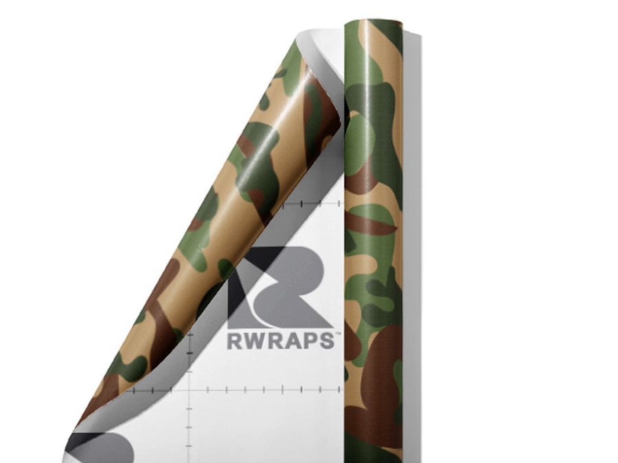Army Machine Camouflage Wrap Film Sheets~Rwraps Series 914 Army Machine Camouflage Scrolled Sheet~3