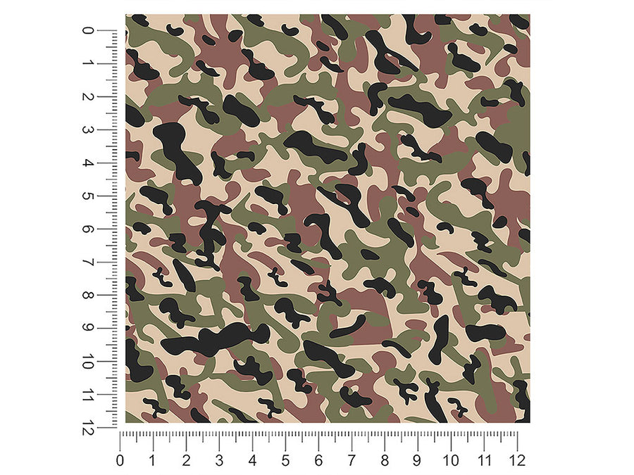 army woodland camouflage 1ft x 1ft Craft Sheets