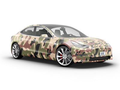 Army Woodland Camouflage Vehicle Vinyl Wrap