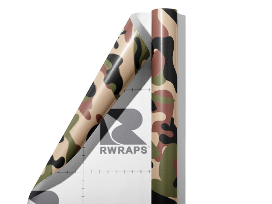 Army Woodland Camouflage Wrap Film Sheets~Rwraps Series 914 Army Woodland Camouflage Scrolled Sheet~3