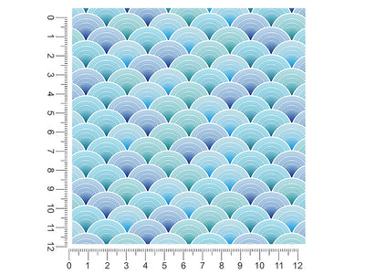 art deco waves water 1ft x 1ft Craft Sheets