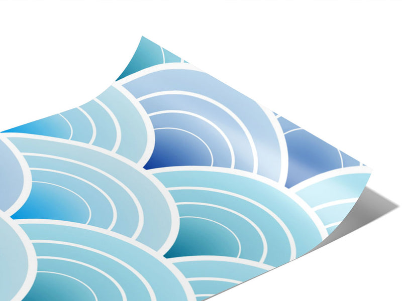 Art Deco Waves Water Vinyl Wraps~Rwraps Series 914 Digitally Printed Vinyl Wrap~0