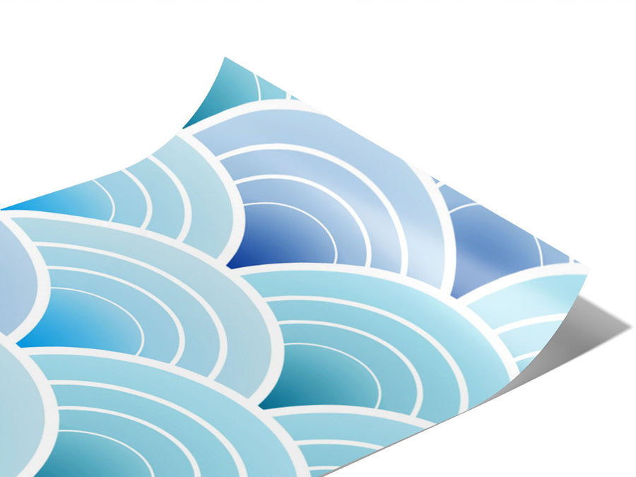 Art Deco Waves Water Vinyl Wraps~Rwraps Series 914 Digitally Printed Vinyl Wrap~0