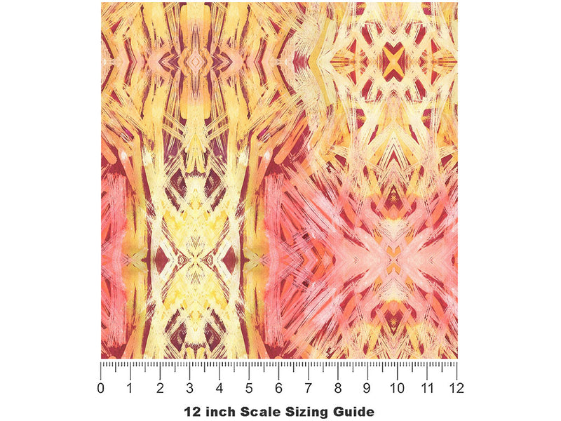 Artful Conversation Watercolor Vinyl Film Pattern Size 12 inch Scale~Rwraps Artful Conversation Watercolor Sizing Chart~2