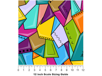 Artistic Endeavors Mosaic Vinyl Film Pattern Size 12 inch Scale~Rwraps Artistic Endeavors Mosaic Sizing Chart~2