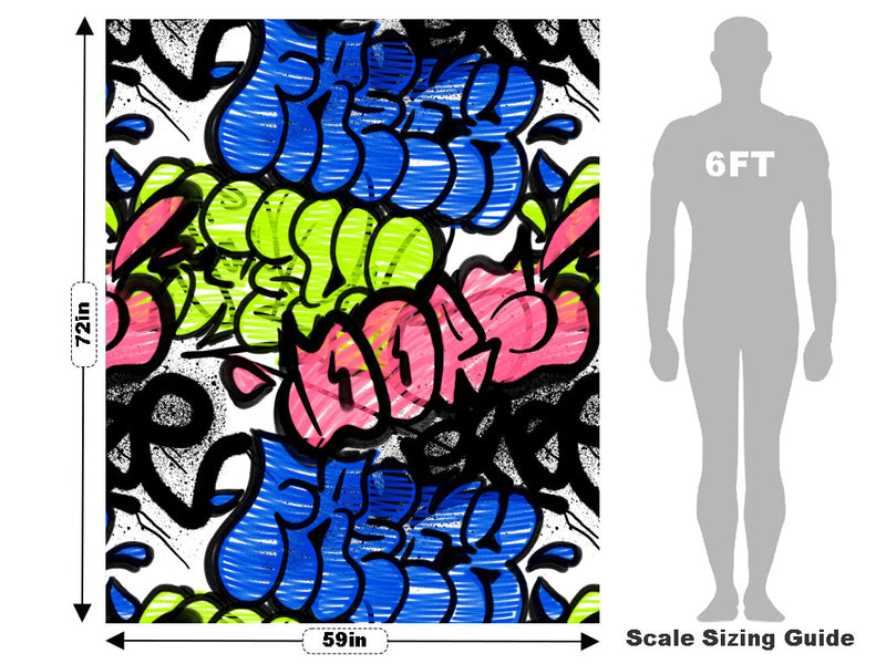 Artistic Foundations Graffiti Vehicle Wrap Scale~Rwraps Series 914 Artistic Foundations Graffiti Measurements~1