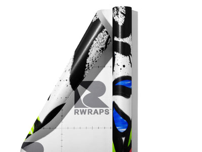 Artistic Foundations Graffiti Wrap Film Sheets~Rwraps Series 914 Artistic Foundations Graffiti Scrolled Sheet~3