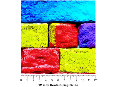 Ashlar  Brick Vinyl Film Pattern Size 12 inch Scale~Rwraps Ashlar  Brick Sizing Chart~3