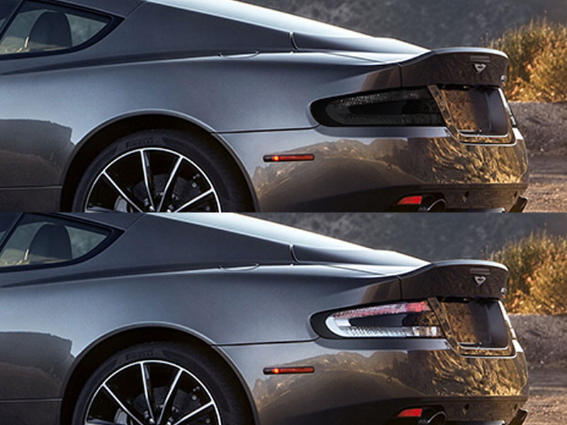 db9 Before and After Smoked Taillights