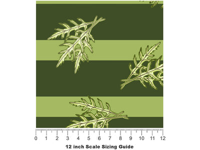 Astro Arugula Vegetable Vinyl Film Pattern Size 12 inch Scale~Rwraps Astro Arugula Vegetable Sizing Chart~2