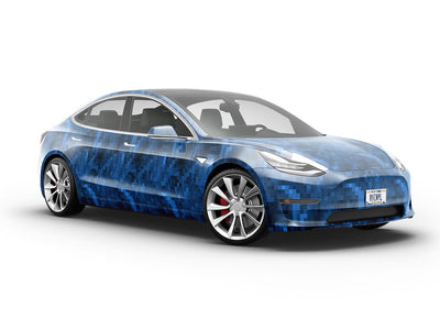 Astro Navy Pixel Vehicle Vinyl Wrap