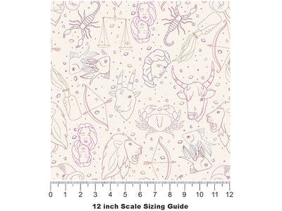 Astrological Outlines Astrology Vinyl Film Pattern Size 12 inch Scale~Rwraps Astrological Outlines Astrology Sizing Chart~2