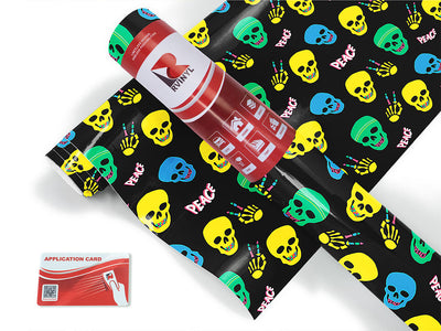 at peace skull and bones Craft Vinyl Roll