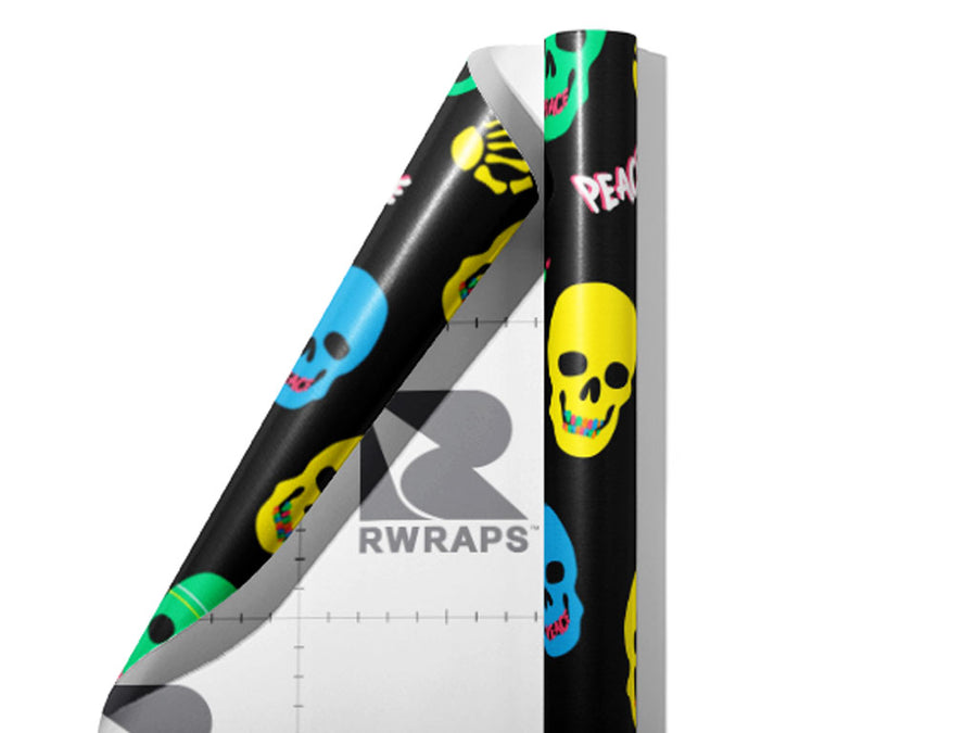 At Peace Halloween Wrap Film Sheets~Rwraps Series 914 At Peace Halloween Scrolled Sheet~3