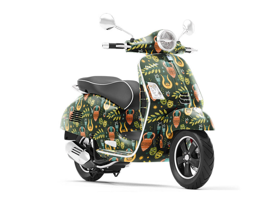 Athenian Dionysia Greco Roman Vespa Scooter Wrap Film
