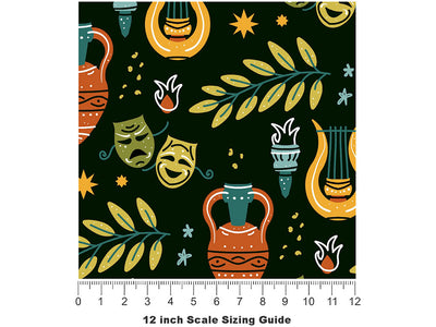 Athenian Dionysia Greco Roman Vinyl Film Pattern Size 12 inch Scale~Rwraps Athenian Dionysia Greco Roman Sizing Chart~2