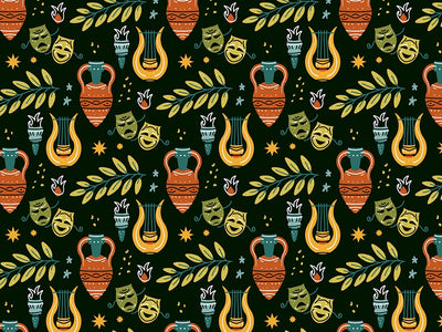 Athenian Dionysia Greco Roman Vinyl Wrap Pattern~Rwraps Series 914 Digitally Printed Vinyl Wrap~0