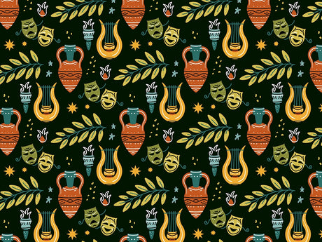 Athenian Dionysia Greco Roman Vinyl Wrap Pattern~Rwraps Series 914 Digitally Printed Vinyl Wrap~0