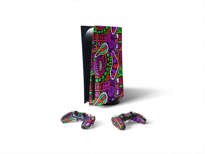 atlantic city abstract geometric Sony PS5 DIY Skin