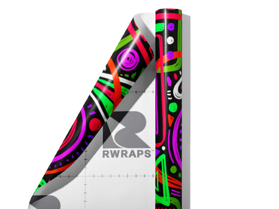Atlantic City Abstract Wrap Film Sheets~Rwraps Series 914 Atlantic City Abstract Scrolled Sheet~3